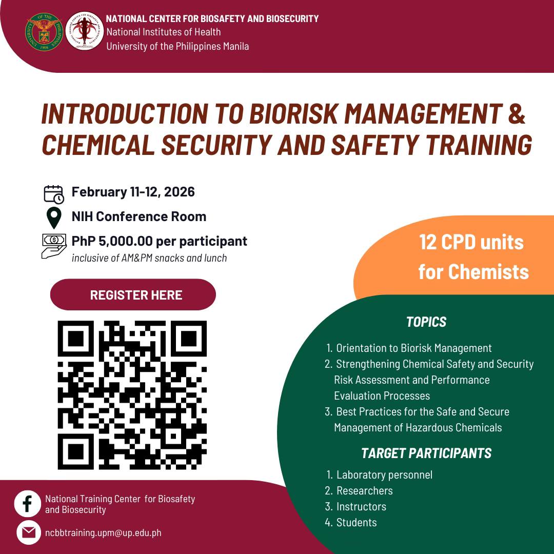 Introduction to Biorisk Management & Chemical Security and Safety Training